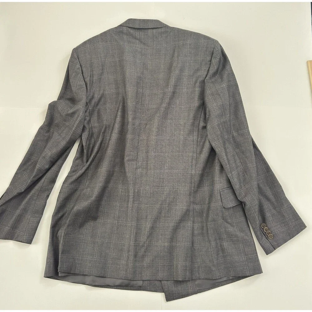 Ermenegildo Zegna Gray Double Breasted Men's Suit Fine Worsted Super 100's SZ 54